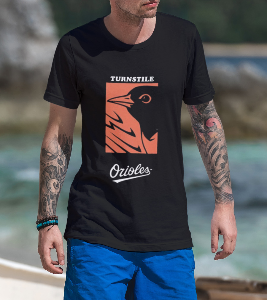 Baltimore Orioles Turnstile 2026 These Birds Not Meant To Fly Alone Two Sided T-Shirt