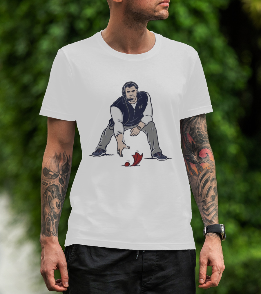 Mike Vrabel NE Three Point Stance Coach T-Shirt