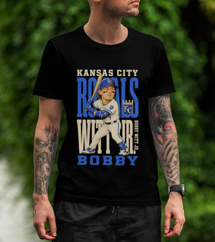 Kansas City Royals Bobby Witt Jr. MLB 2026 Caricature T-Shirt