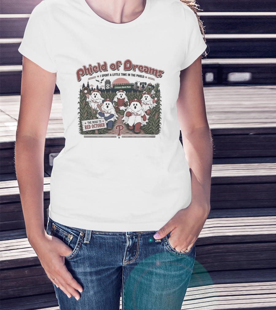 Phield Of Dreams Red October Ghost Dancing Citizens Bank Park T-Shirt