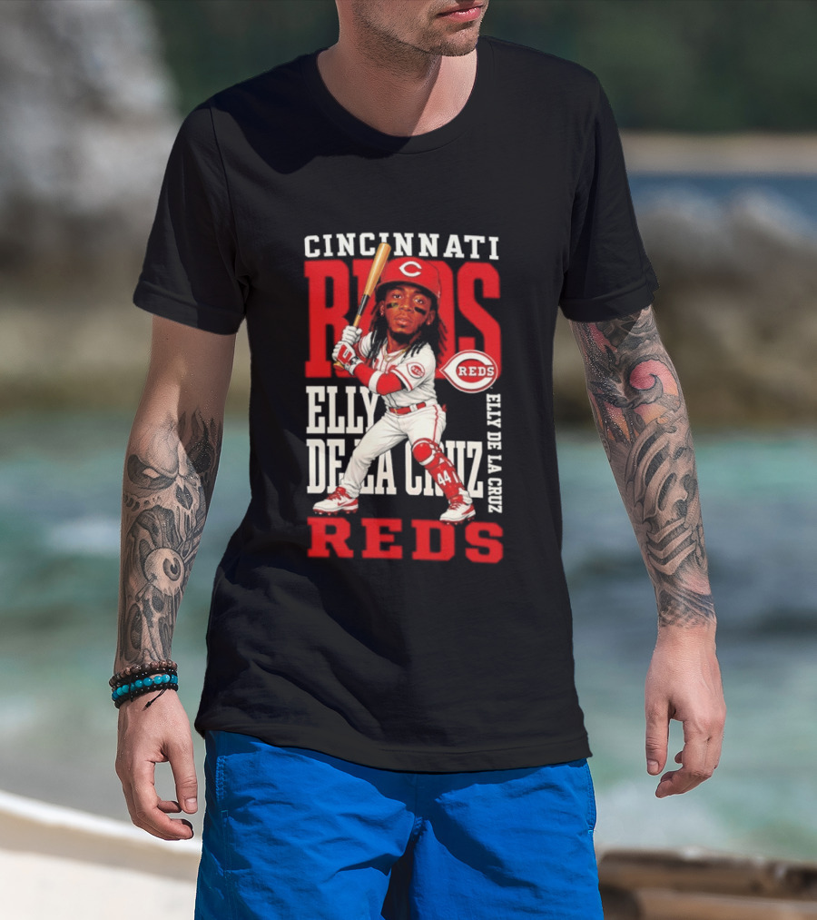 Cincinnati Reds Elly De La Cruz 2026 MLB Season Caricature T-Shirt
