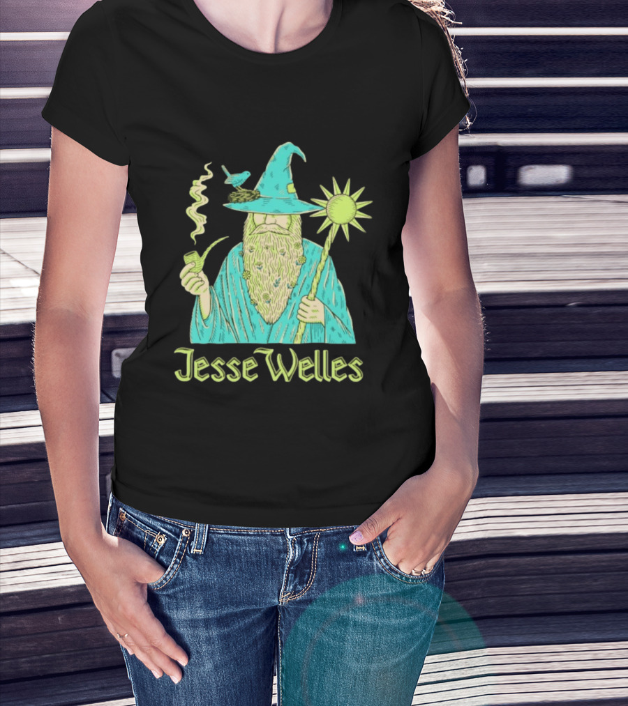 Jesse Welles Wizard Pipe Staff Bird Wizardry Magic T-Shirt