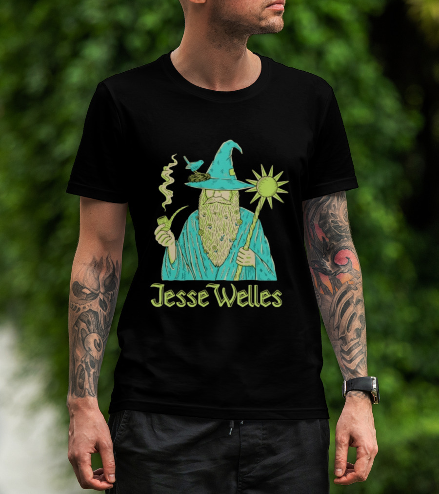 Jesse Welles Wizard Pipe Staff Bird Wizardry Magic T-Shirt