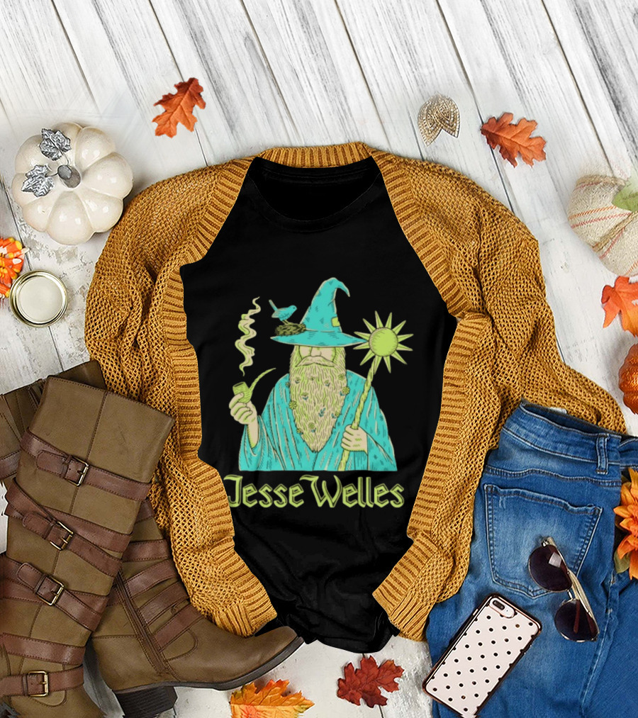 Jesse Welles Wizard Pipe Staff Bird Wizardry Magic T-Shirt
