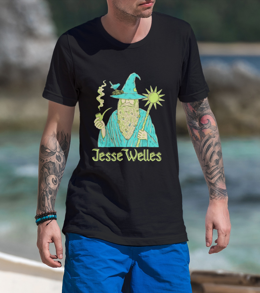 Jesse Welles Wizard Pipe Staff Bird Wizardry Magic T-Shirt