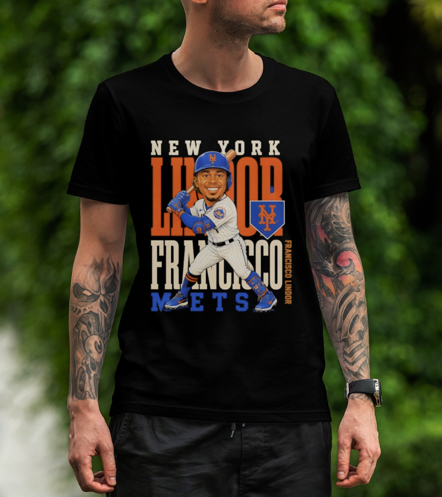 New York Mets Francisco Lindor Character 2026 MLB Season T-Shirt