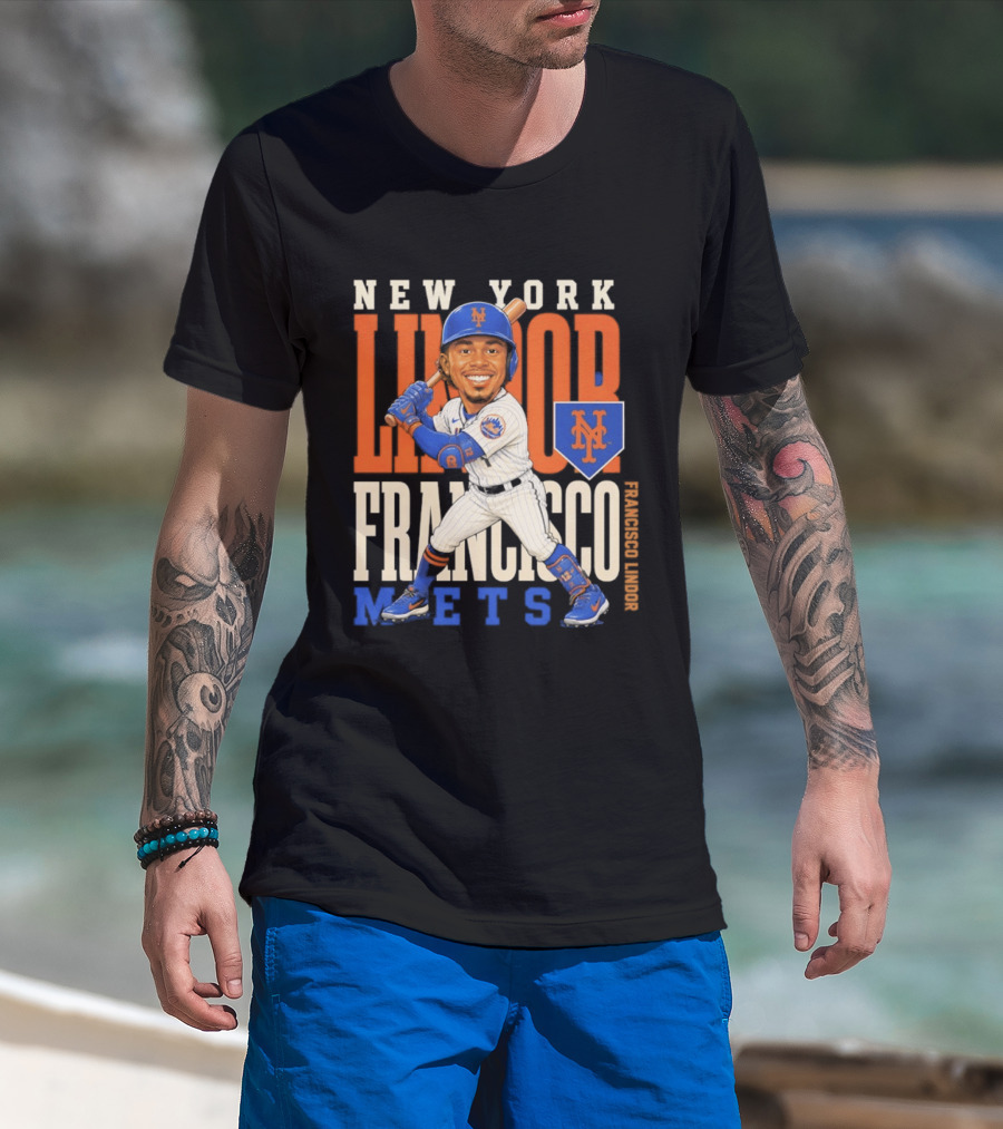 New York Mets Francisco Lindor Character 2026 MLB Season T-Shirt