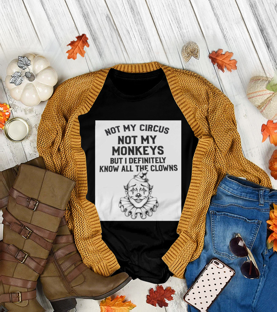 Not My Circus Not My Monkeys But I Definitely Know All The Clowns T-Shirt