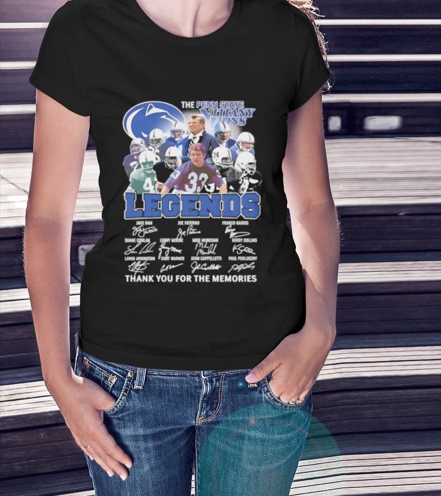 Penn State Nittany Lions Legends Thank You For The Memories Signatures T-Shirt