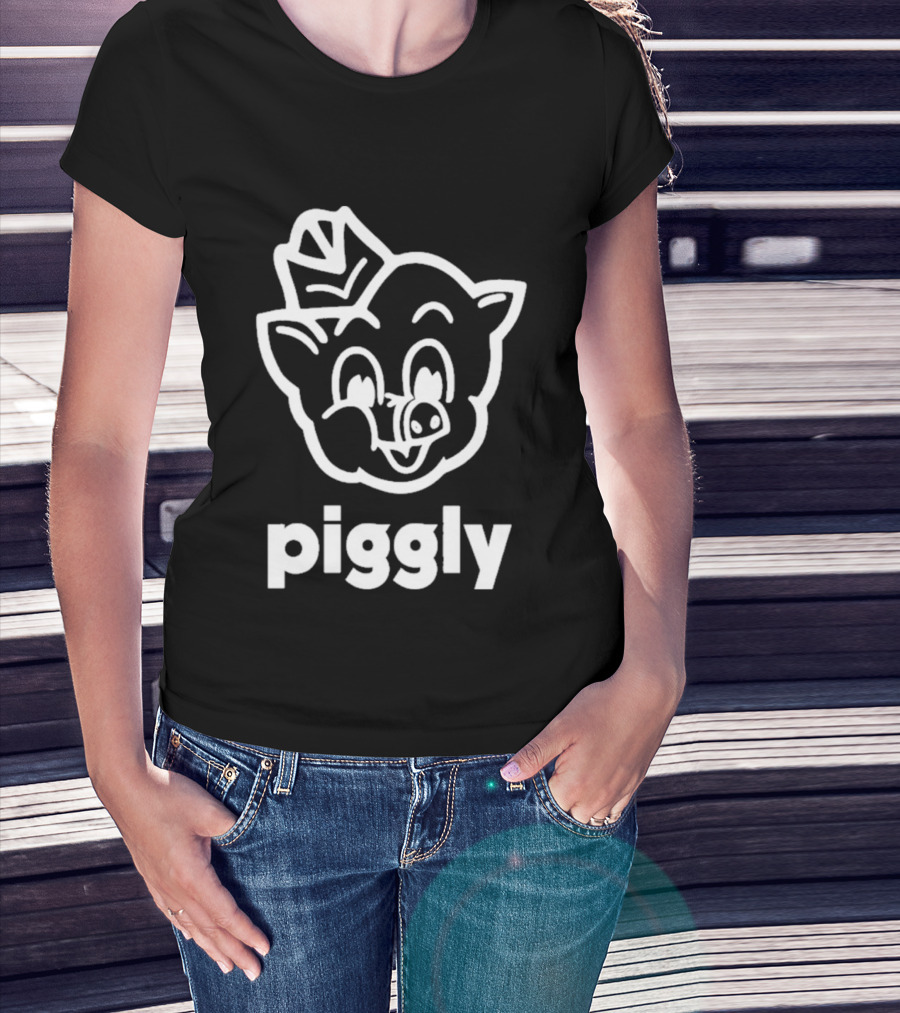 Piggly Wiggly Vintage Cartoon Mascot Retro Grocery T-Shirt