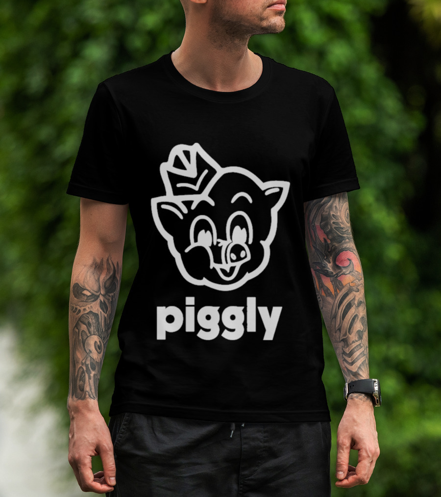 Piggly Wiggly Vintage Cartoon Mascot Retro Grocery T-Shirt