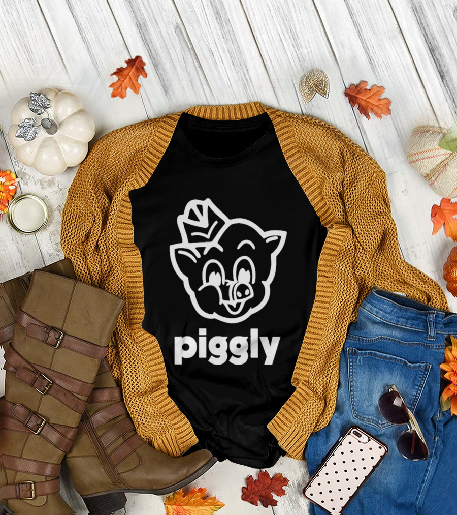 Piggly Wiggly Vintage Cartoon Mascot Retro Grocery T-Shirt