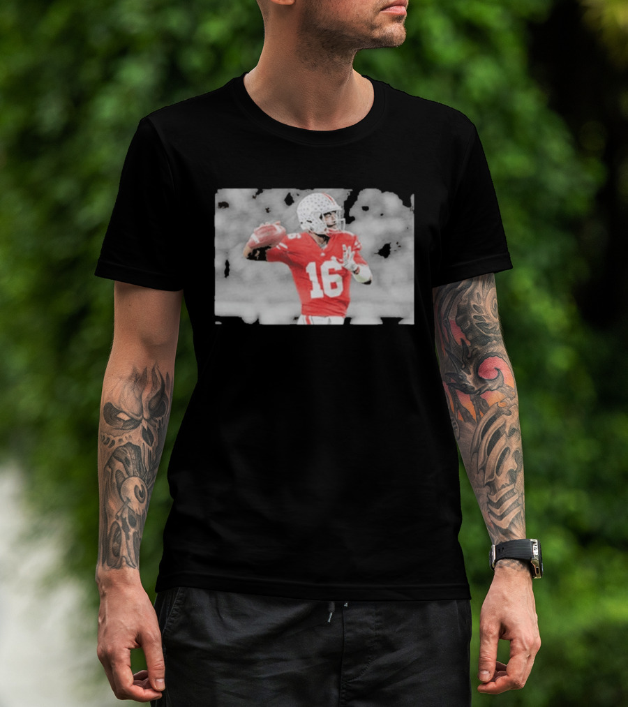 J.T. Barrett Ohio State Buckeyes #16 Football Quarterback Legend T-Shirt