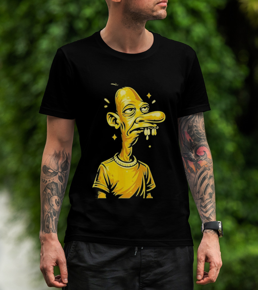 Neegy Manny Gold Statue Cartoon Character Original T-Shirt