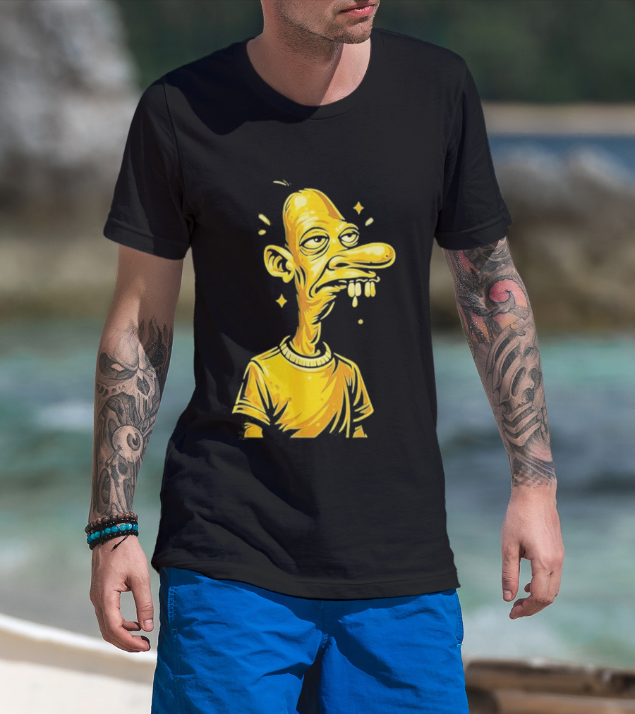 Neegy Manny Gold Statue Cartoon Character Original T-Shirt