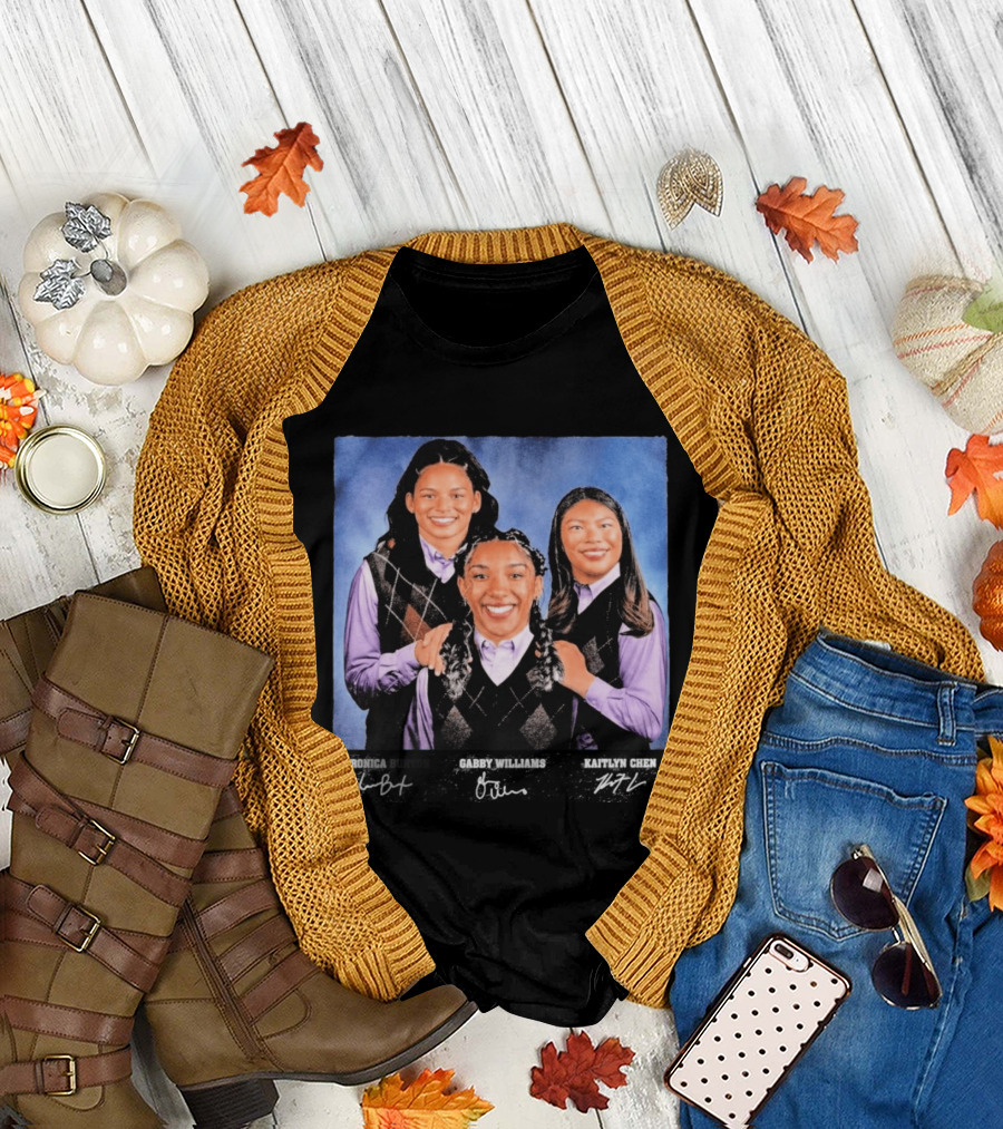 Veronica Burton Gabby Williams Kaitlyn Chen Step Brothers Argyle Sweater Purple T-Shirt