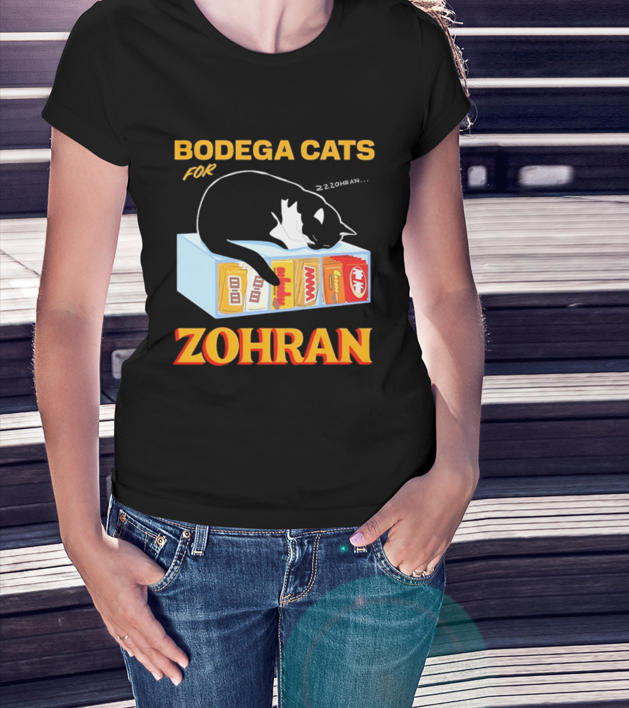 Bodega Cats For Zohran Cat Snack Kitty ZZZohran T-Shirt