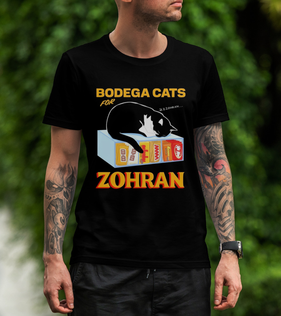 Bodega Cats For Zohran Cat Snack Kitty ZZZohran T-Shirt