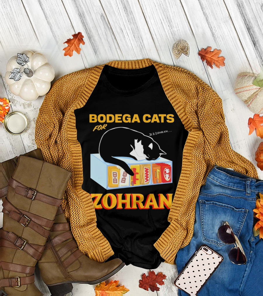 Bodega Cats For Zohran Cat Snack Kitty ZZZohran T-Shirt