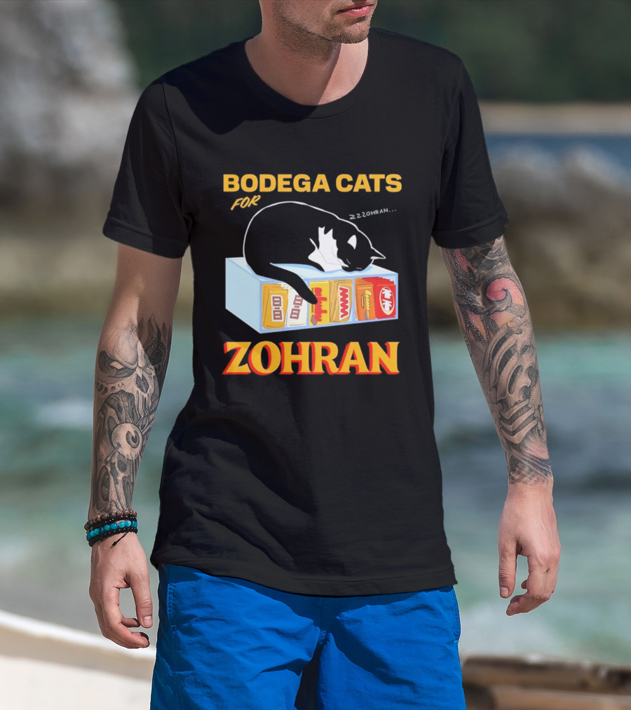 Bodega Cats For Zohran Cat Snack Kitty ZZZohran T-Shirt