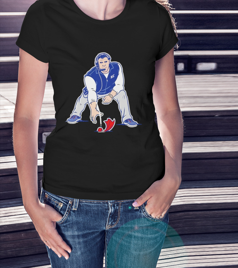 New England Patriots NE Coach Three Point Stance T-Shirt
