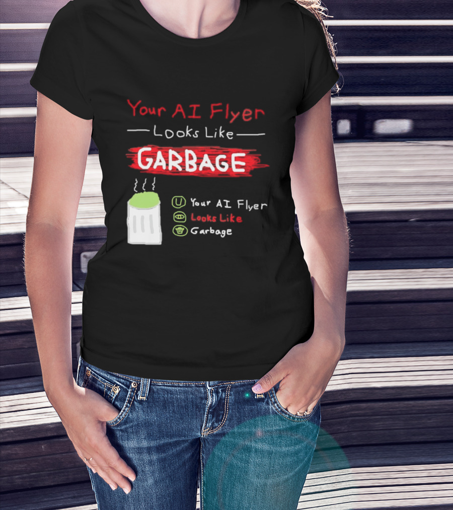 Your AI Flyer Looks Like Garbage Trash Can T-Shirt