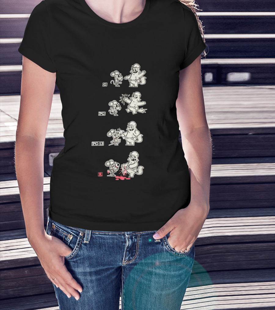G PG PG 13 R Happy Tree Friends Cartoon Violence Sequence T-Shirt