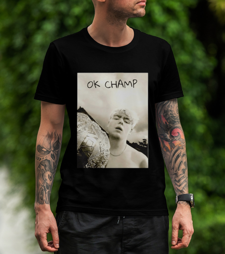 OK Champ Kyle Fletcher Holding Championship Belt T-Shirt