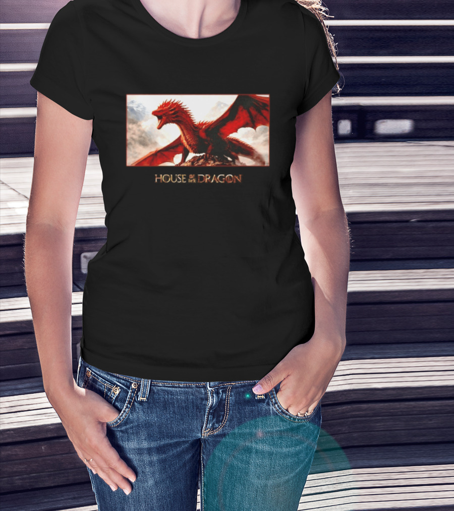 House Of The Dragon Caraxes War Memorial Mountains Scene T-Shirt
