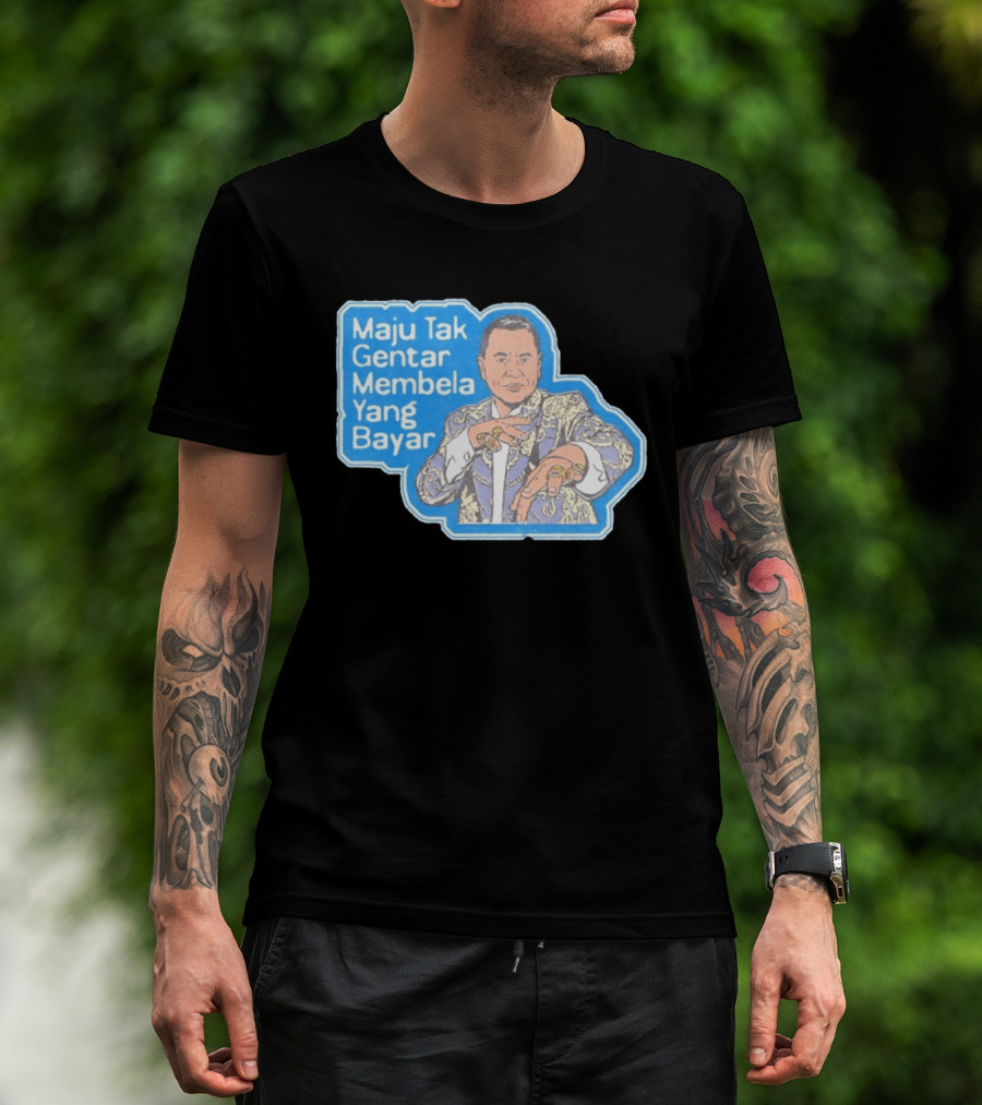 Maju Tak Gentar Membela Yang Bayar Indonesia Iconic Suit Pose T-Shirt