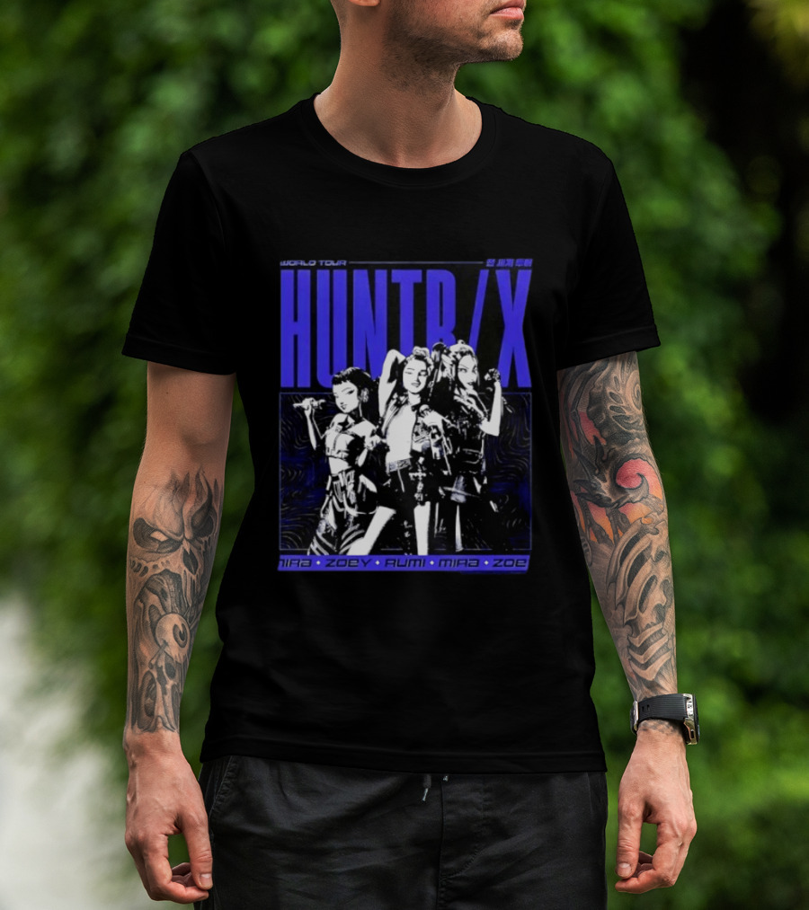 HUNT X World Tour Nira Zoey Rumi Mira Zoe Blue T-Shirt