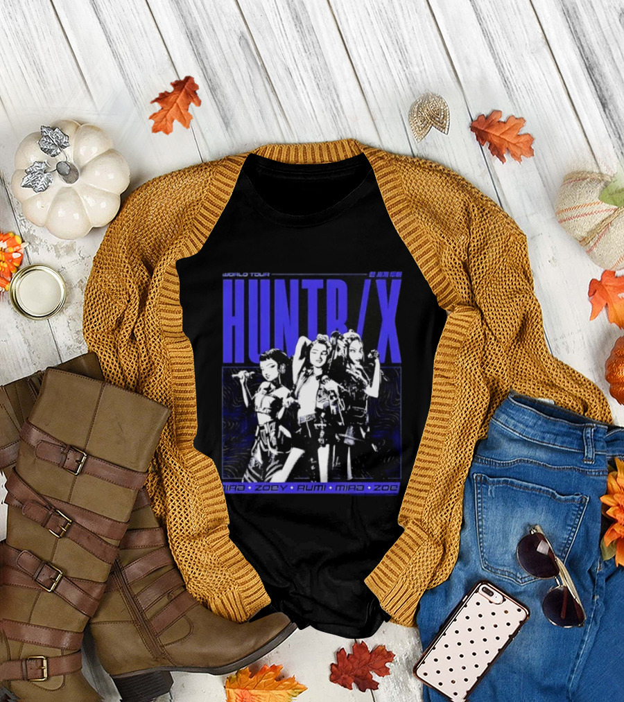 HUNT X World Tour Nira Zoey Rumi Mira Zoe Blue T-Shirt