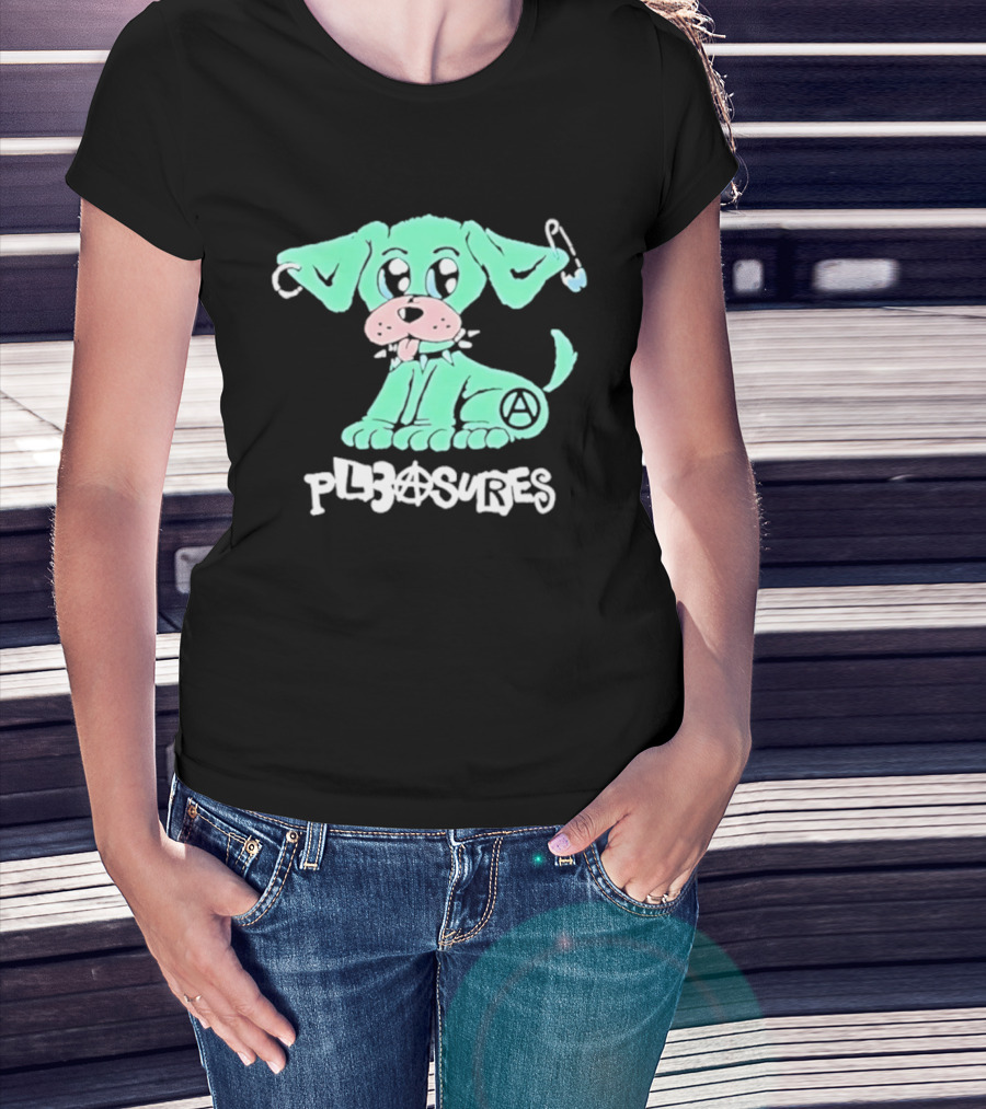 Pleasures Ruff Neon Dog Safety Pin T-Shirt