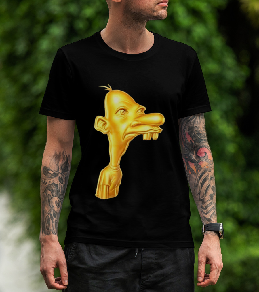 Neegy Meme Cartoon Golden Head T-Shirt