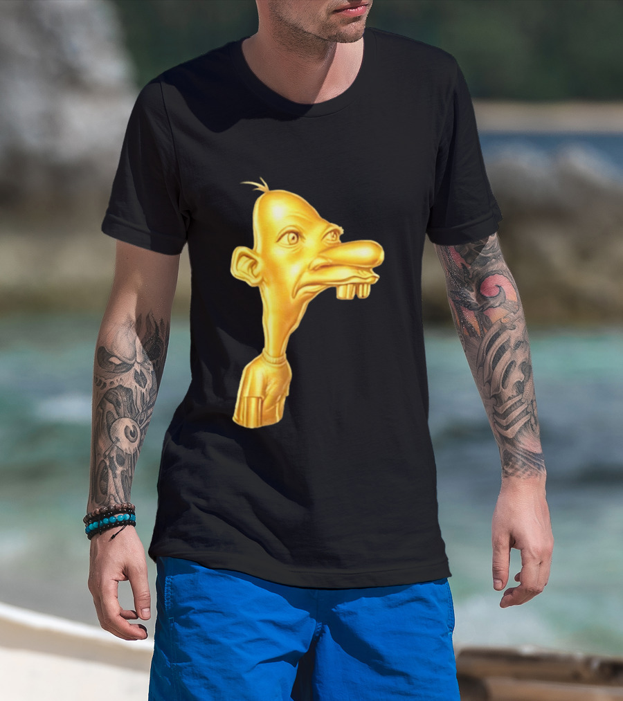 Neegy Meme Cartoon Golden Head T-Shirt