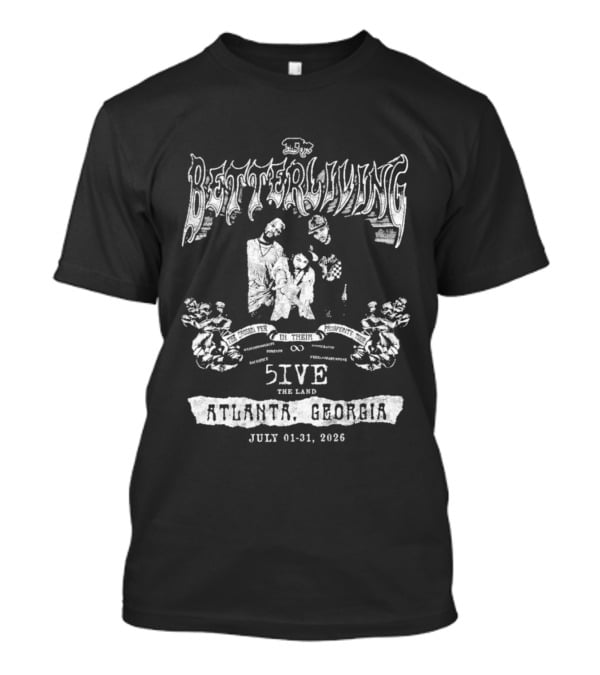 Quavo Better Living 5IVE Tour Atlanta Georgia July 2026 T-Shirt