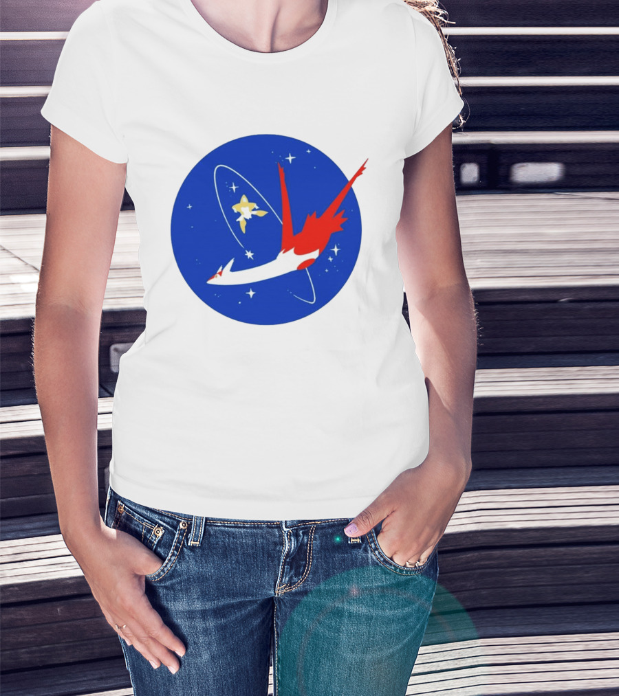 Latias Jirachi Cosmic Voyage In Space T-Shirt