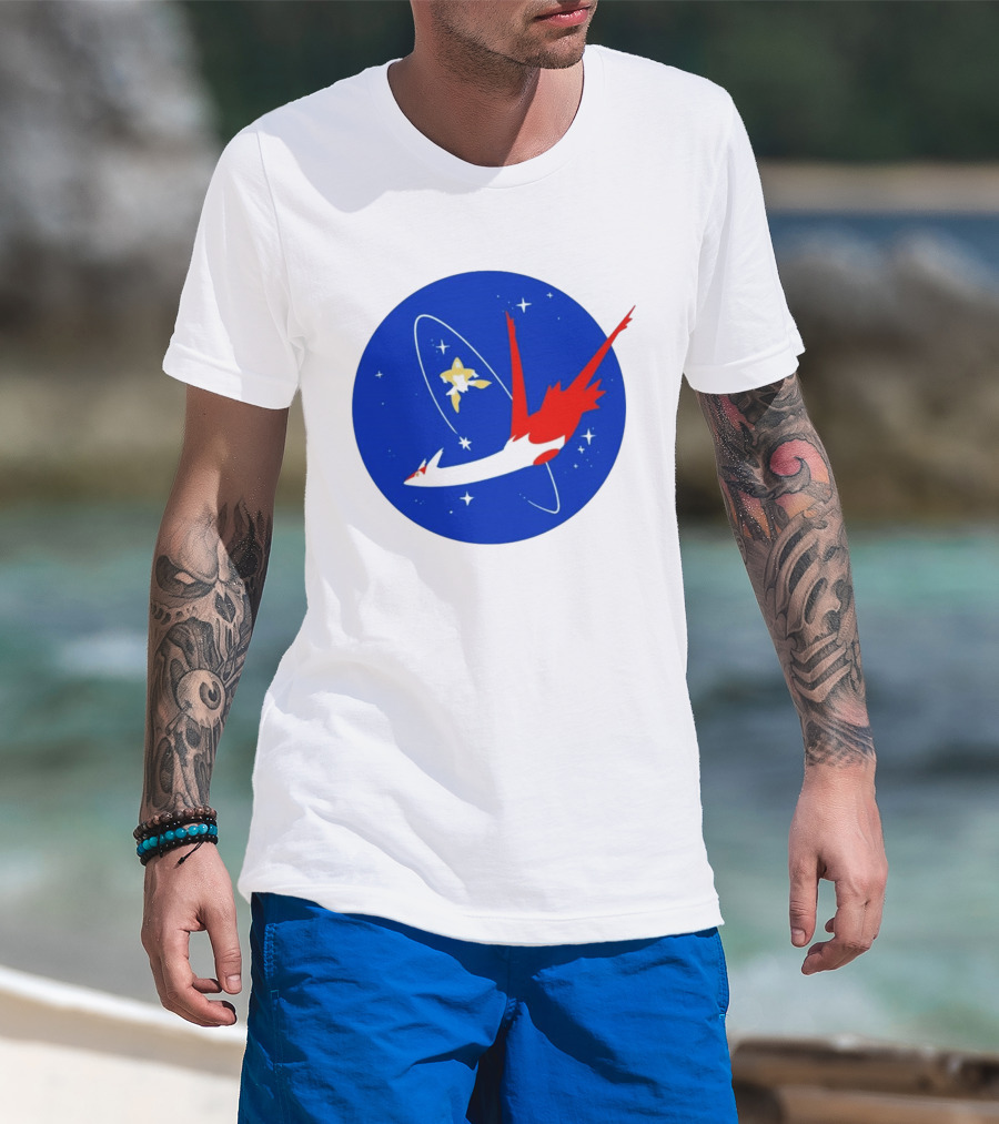 Latias Jirachi Cosmic Voyage In Space T-Shirt