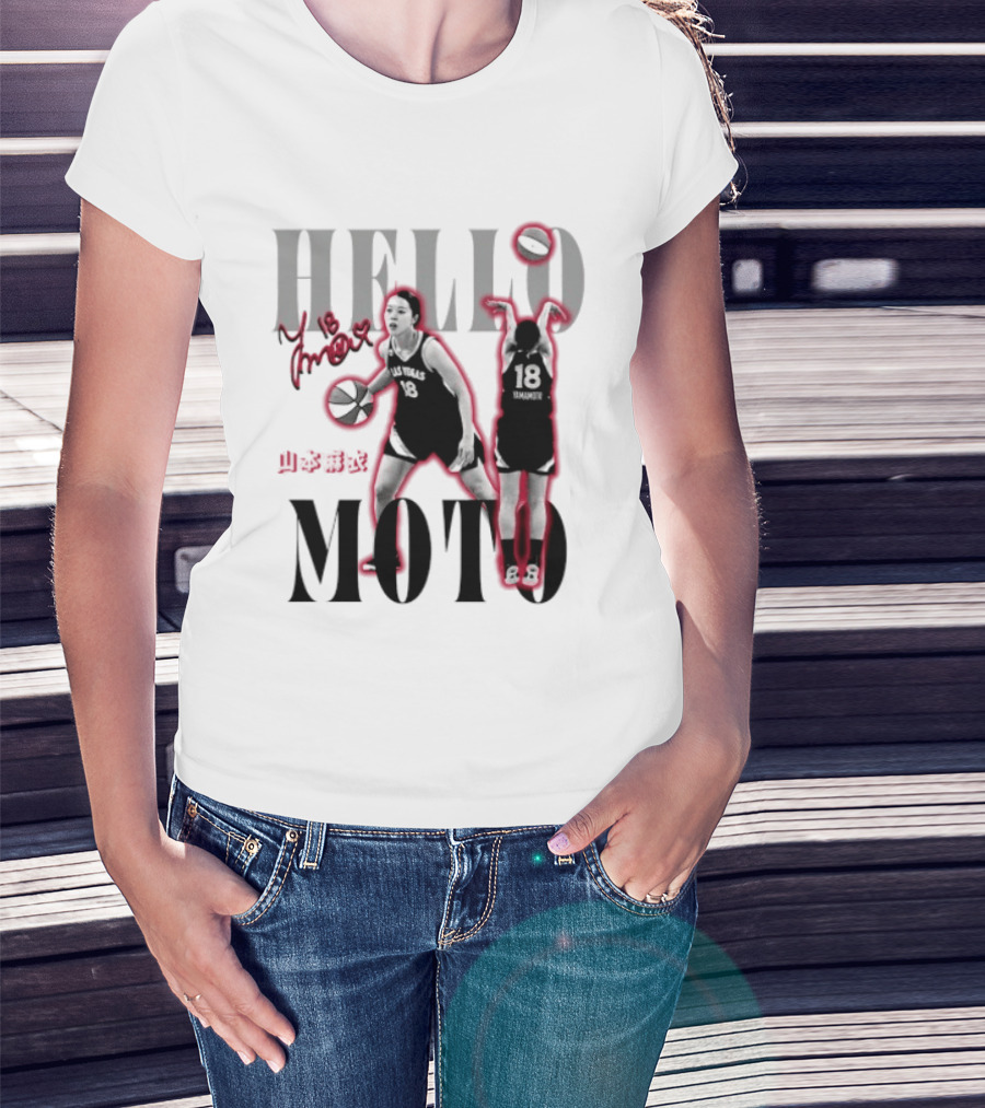 Hello Moto Mai Yamamoto Las Vegas No 18 Basketball T-Shirt