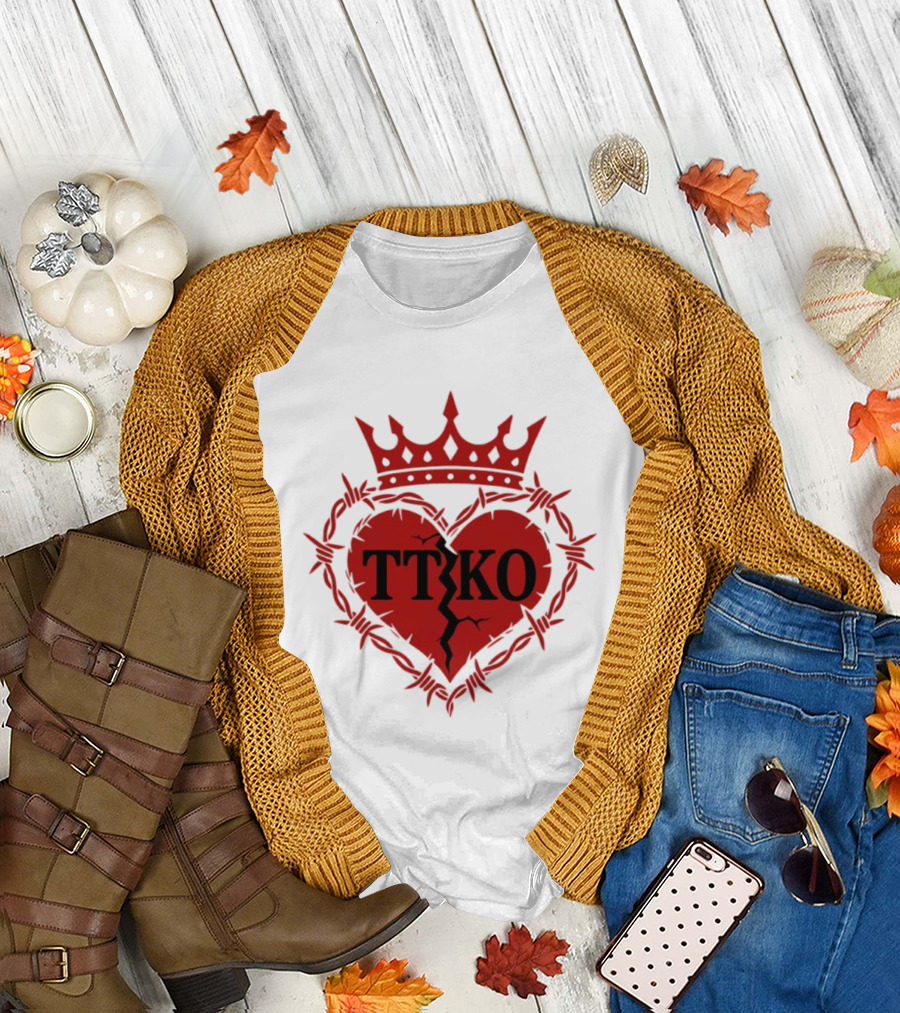 TTKO Broken Heart Crown Barbed Wire T-Shirt