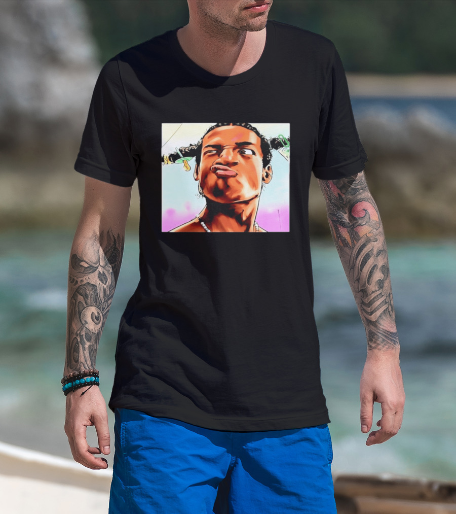 ASAP Rocky Hip Hop Rap Mob Pouty Face Meme T-Shirt