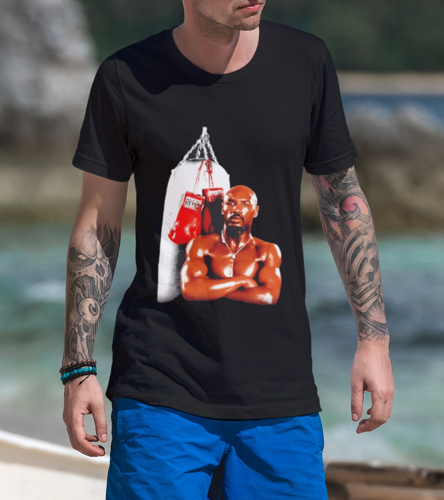 Marvelous Marvin Hagler With Cleto Reyes Boxing Gloves Iconic Champion T-Shirt
