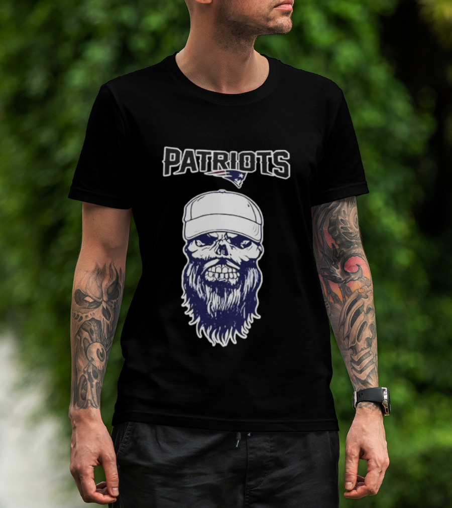 New England Patriots Luke Combs Skull Gillette Stadium Two Sided T-Shirt