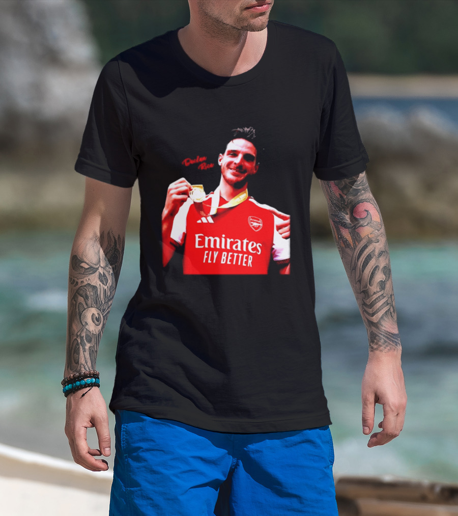 Declan Rice Arsenal Premier League Winner 2026 Emirates Fly Better T-Shirt
