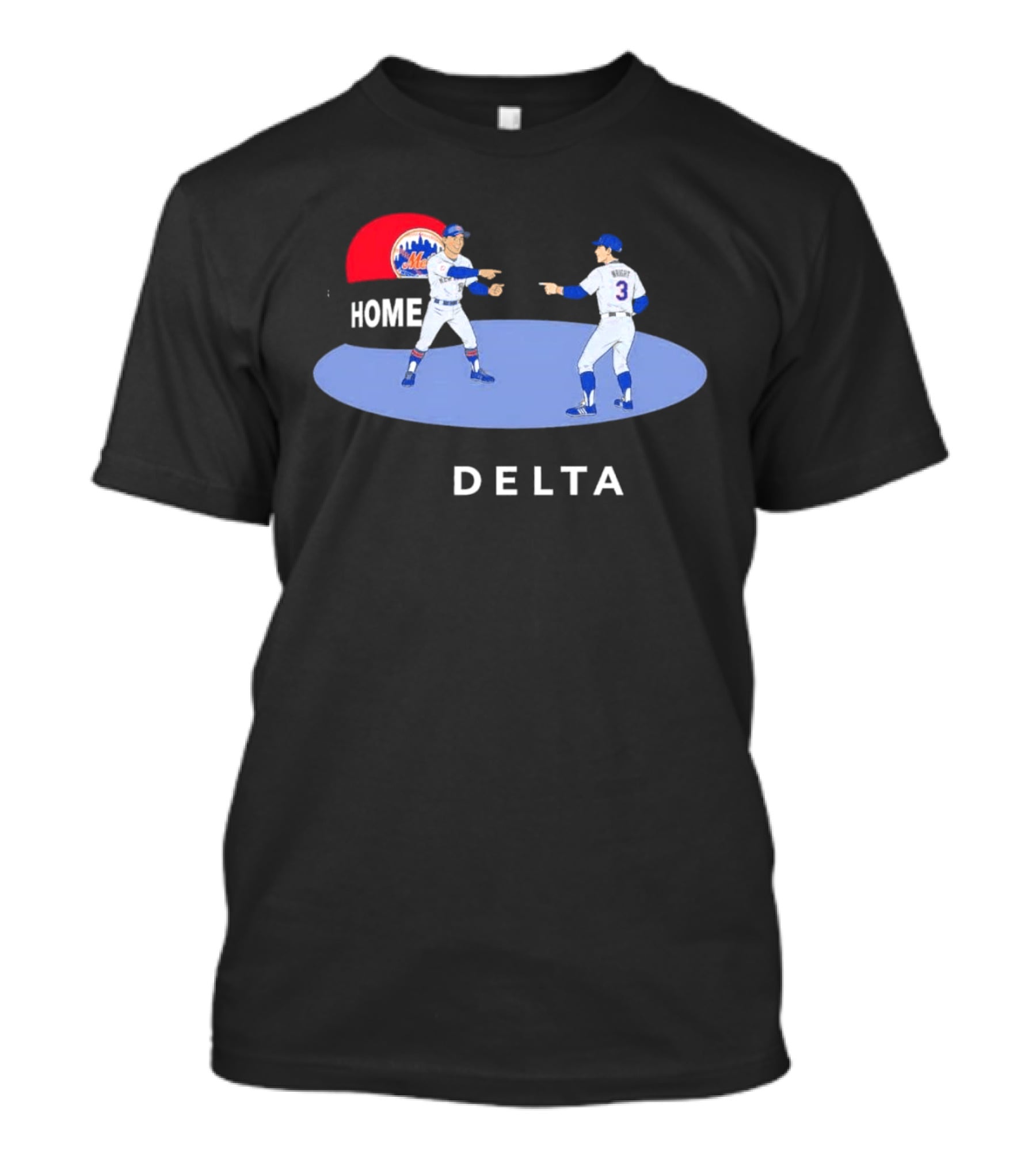 NY Mets Home Delta Carson Benge A.J. Ewing Spider Man Pointing Meme T-Shirt
