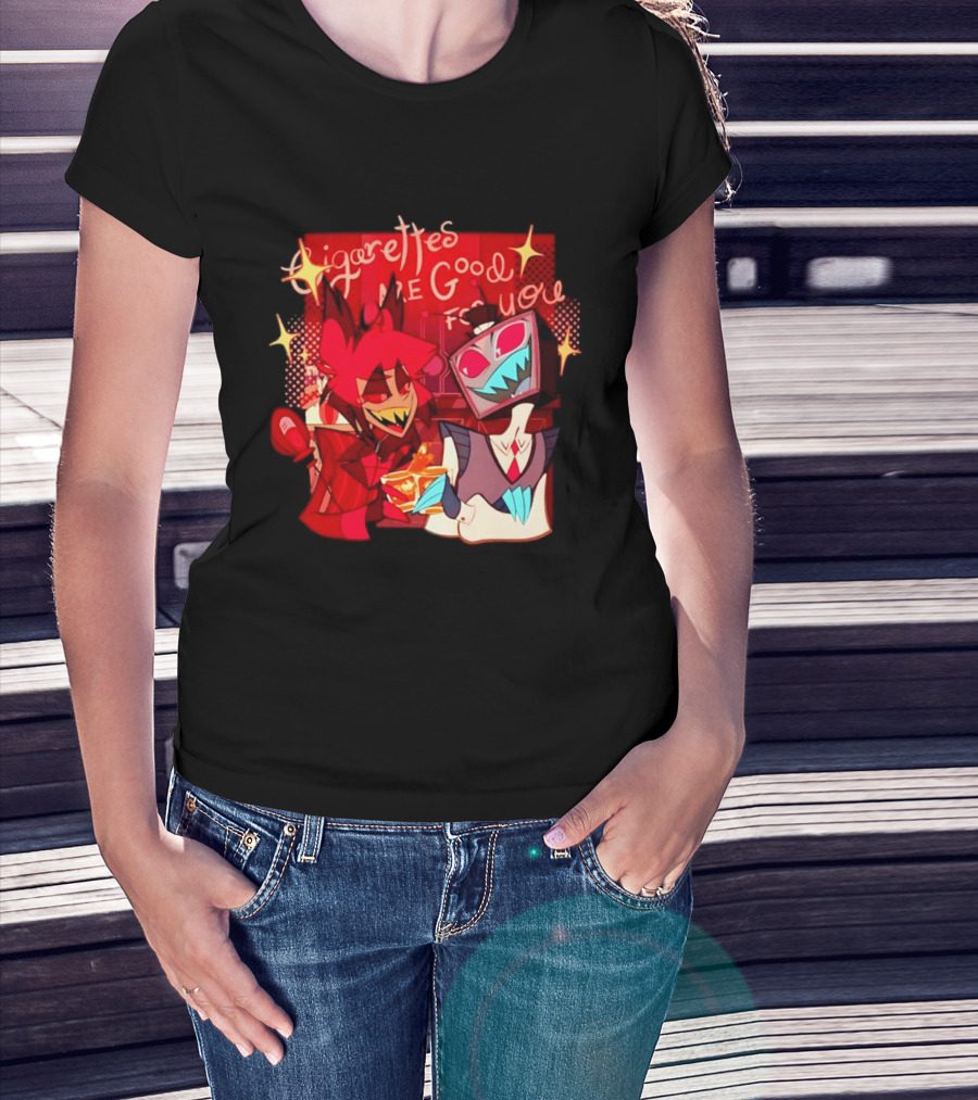 Radiostatic Sparks Duo Cigarettes Are Good For You Sparkling Characters T-Shirt