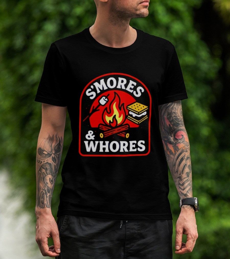 S'mores And Whores Campfire Roasting Marshmallow Fun T-Shirt