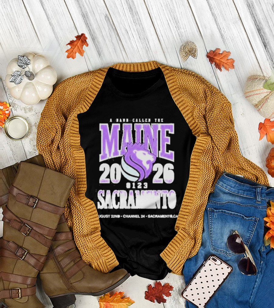 A Band Called The Maine 2026 Sacramento Event Lion And Basketball August 22 Channel 24 T-Shirt