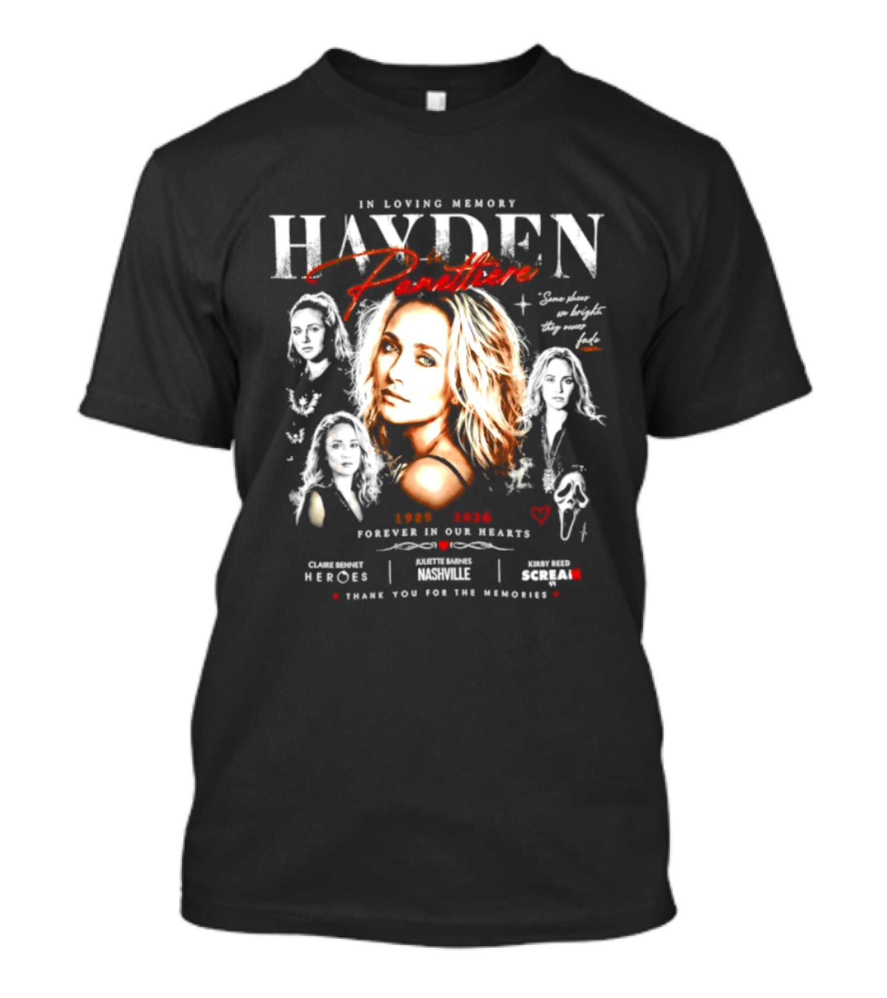 In Loving Memory Hayden 1989 2026 Forever In Our Hearts Heroes Thank You For The Memories T-Shirt