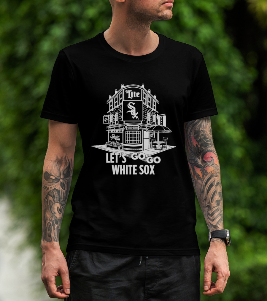 Let's Go White Sox Miller Lite Bar T-Shirt